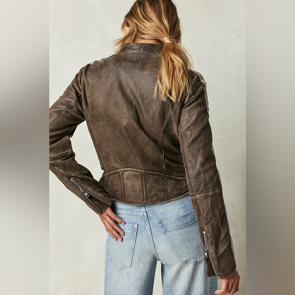 Free People We The Free Fast Lane Moto Jacket - Picture 9 of 16